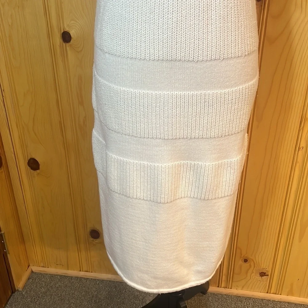 Moth Cream Sleeveless Turtleneck Midi Dress Sz-XS